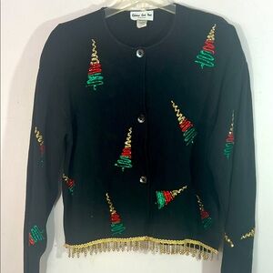Black Festive Cardigan